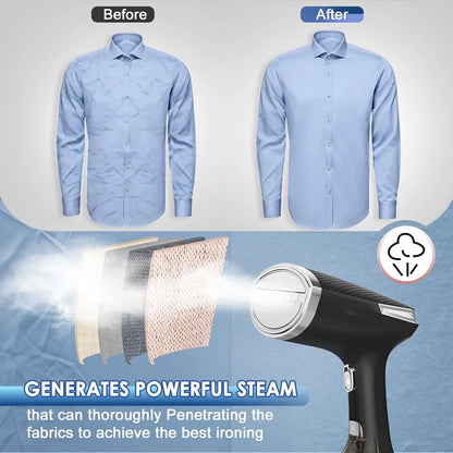 Steamer for Clothes, 1600W Handheld Clothes Steamer with 300Ml Tank, 10S Ultra-Fast Heat-Up Portable Garment Steamer Ideal