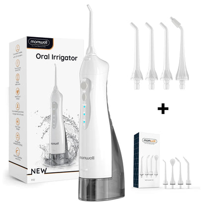 Water Dental Flosser Teeth Picks 4 Jets 3 Modes Portable Cordless D52 Water Flosser for Teeth Cleaner IPX7 Waterproof Oral Picks