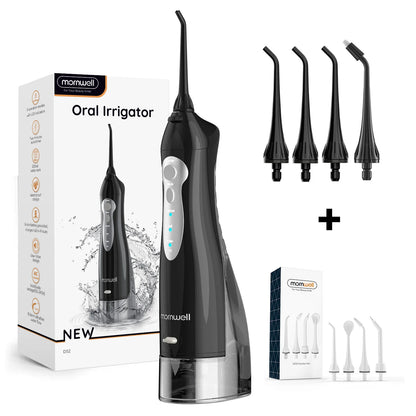Water Dental Flosser Teeth Picks 4 Jets 3 Modes Portable Cordless D52 Water Flosser for Teeth Cleaner IPX7 Waterproof Oral Picks
